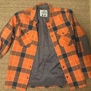 Vans Mountain Edition Orange Plaid Shirt Jacket